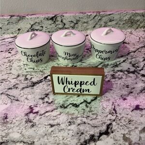 Chic White Ceramic Canister Set with Lids